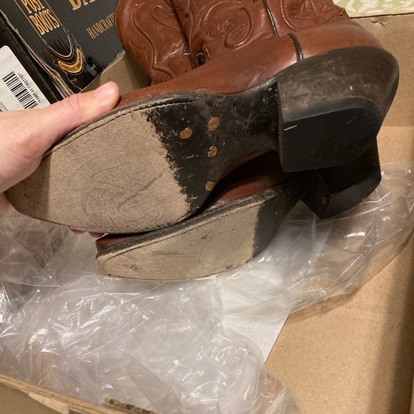 Dan Post Women Cowboy Boots Saddle Leather Rust Size 7M - Picture 6 of 9